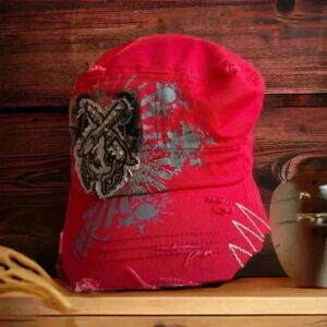 Leader Red Guns Style Cadet Cap.Fitted back with elastic inside for a snug fit:
